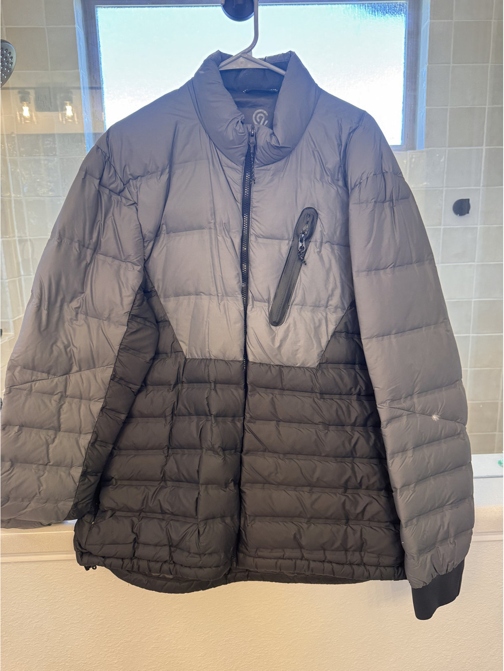 Champion gray puffer jacket